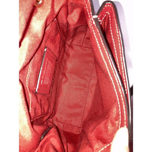 COACH F37833 SMALL RED PATTON LEATHER CROSSBODY BAG - Picture 14 of 16